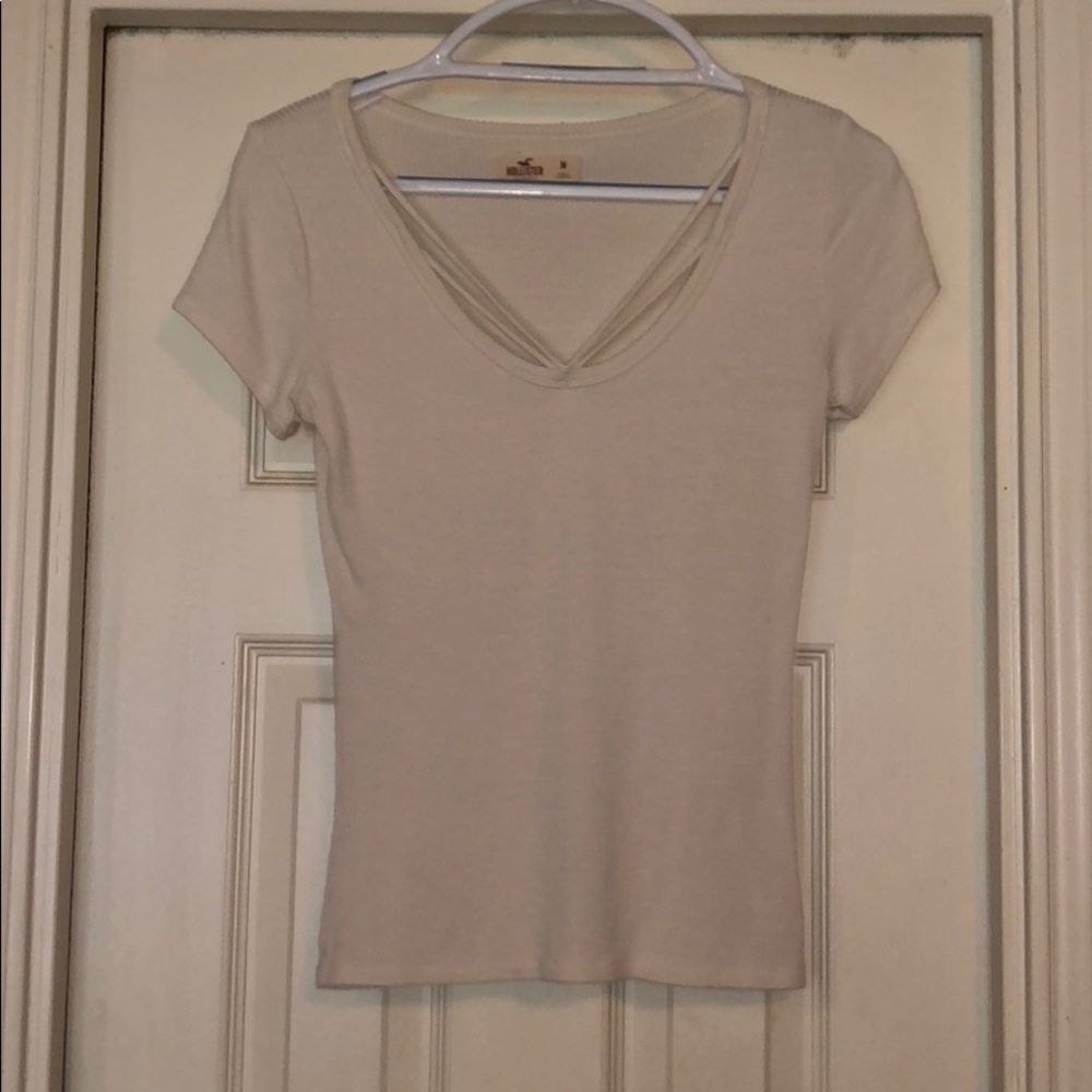 Cream crop top